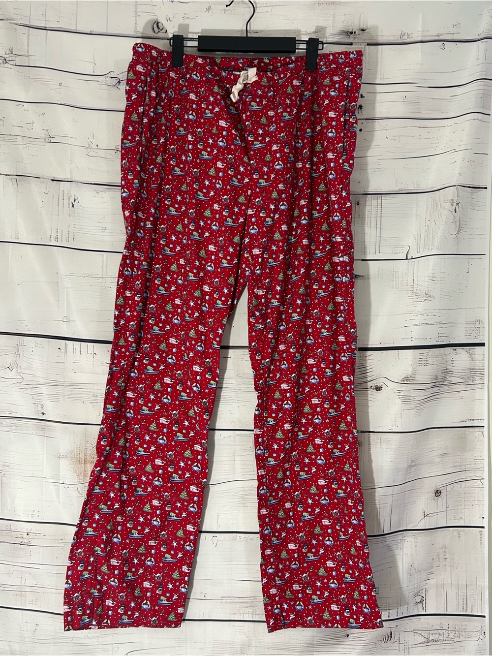Vineyard Vines Men's Christmas Print Red Pajama Pants Size L Large